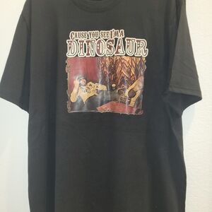 Black Graphic Dinosaur T-Shirt